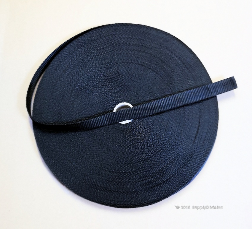 CLEARANCE: 20mm Black polypropylene webbing, 50m roll